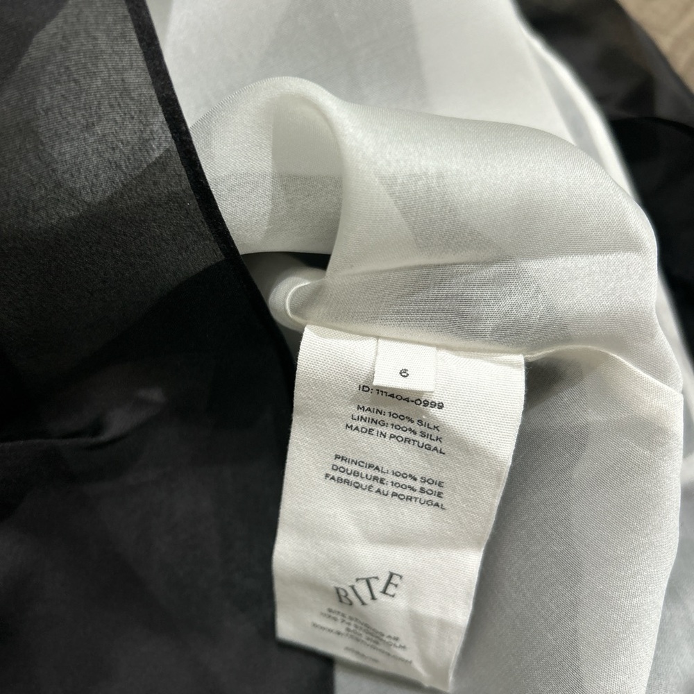 BITE STUDIOS ruffle frill silk organza top in black - Picture 7 of 8